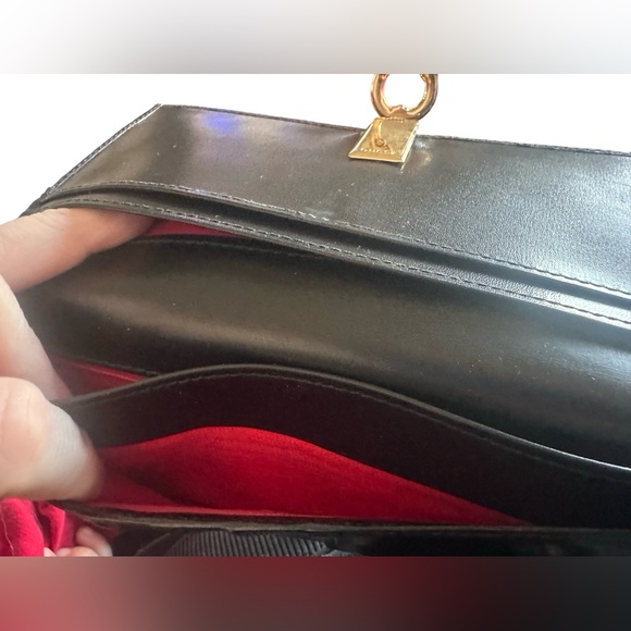 🖤 GUCCI HORSEBIT BIFOLD LONG WALLET - BLACK/RED ❤️ SOFT CALF LEATHER - Picture 11 of 12